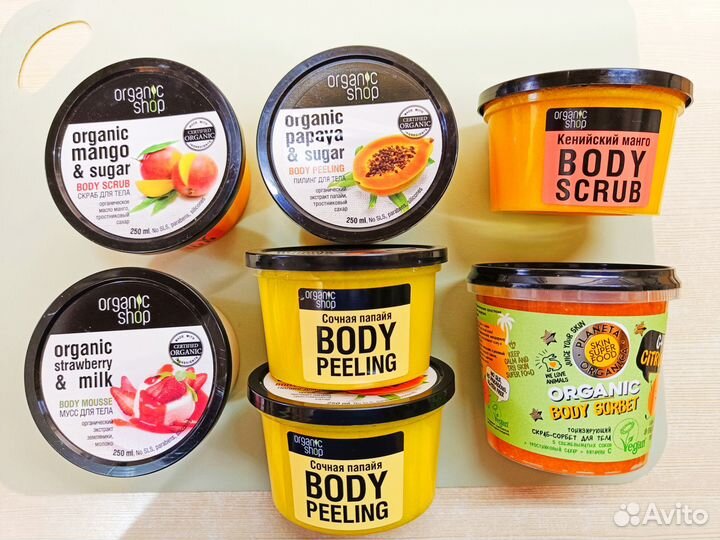 Остатки новые скраб для тела organic shop, planeta
