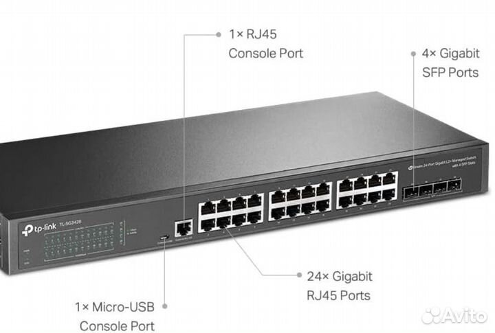 Свич TP-Link Omada TL-SG3428 28*Гбит Новый