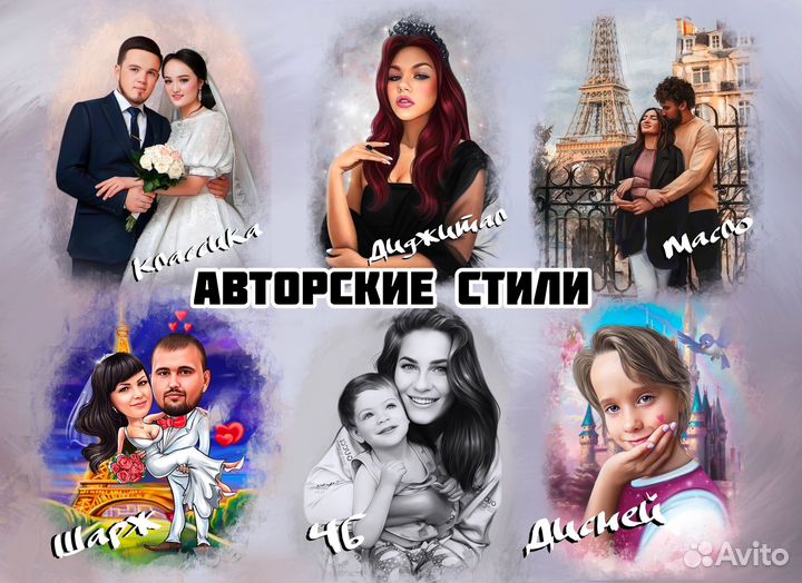 Портрет по фото на холсте Мурманск