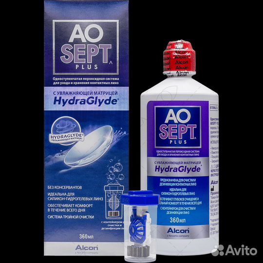 Пероксидный раствор линз Aosept Plus Hydraglide360
