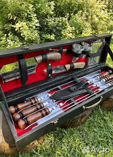 Подарочный шашлычный набор для барбекю Кизляр