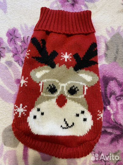Вязаный свитер для собачки