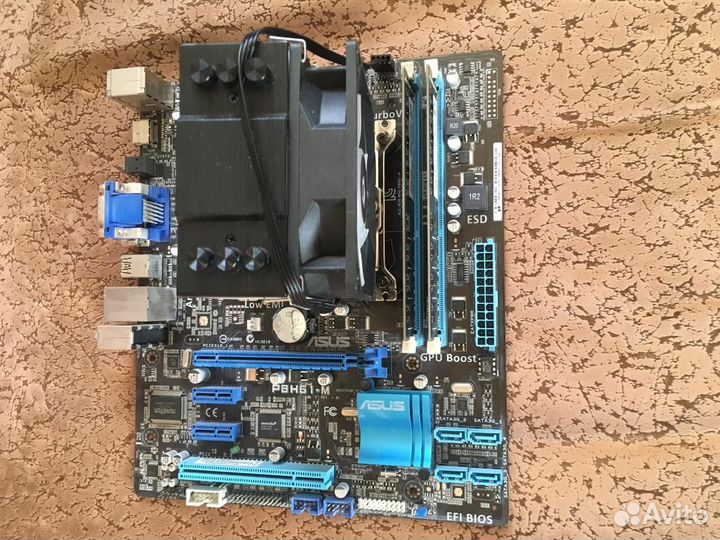 Комплект Xeon E3-1270v2 Asus P8H61-M 16гб озу