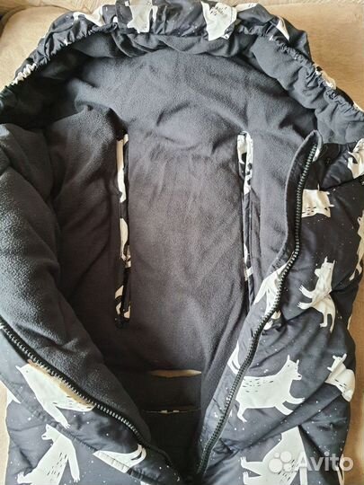 Зимний конверт в коляску leokid + муфты + сумка