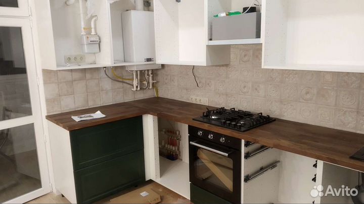 Установка кухни под ключ, кухни на заказ