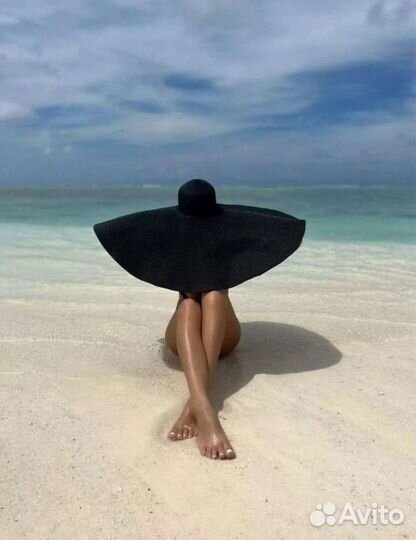 Шляпа пляжная 70 см с большими полями