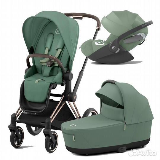 Новая коляска 3в1 Cybex Priam 4 Leaf Green