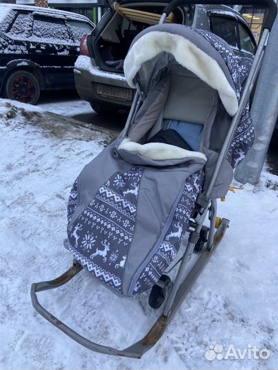 Коляска-санки