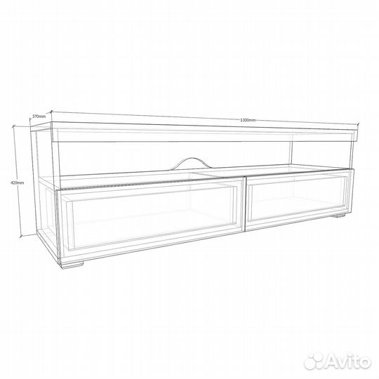 Тв-тумба Онге-951qh латте под тв телевизор