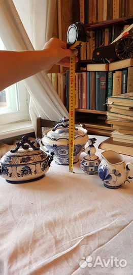 Гжель самовар фигурка конфетница