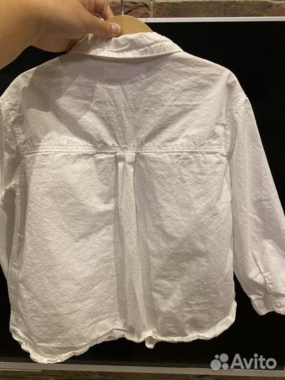 Рубашка белая Zara 7 лет