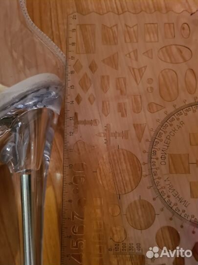 Стрипы ботинки прозрачные 35 размер, каблук 15 см