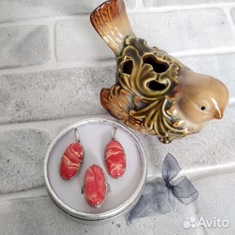 Комплект кольцо и серьги