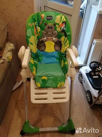 Стульчик для кормления chicco polly с Новым чехлом