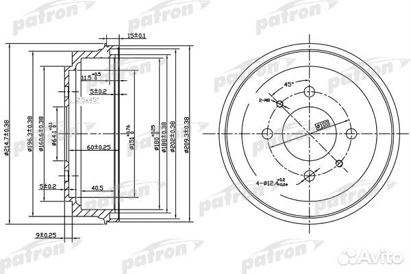 Барабан тормозной mitsubishi colt V 96-00