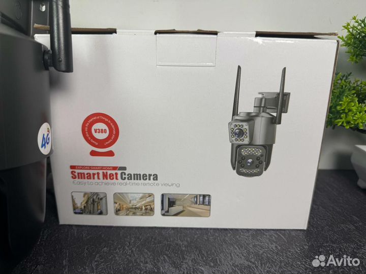 Камера видеонаблюдения уличная 4g двойная новая