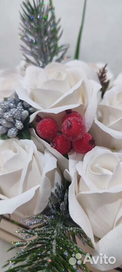 Новогодние подарки. Букеты из мыльных роз