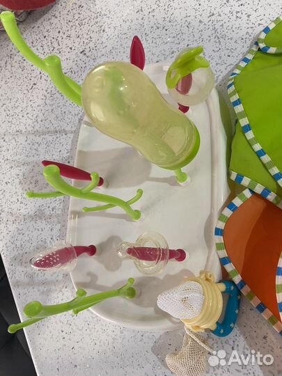 Подставка для сушки, ниблер, бутылочка с ложкой