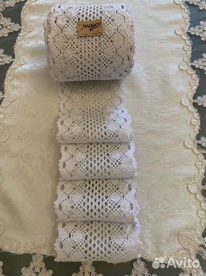 Кружево с люрексом широкое 9 метров, 120 мм, новое