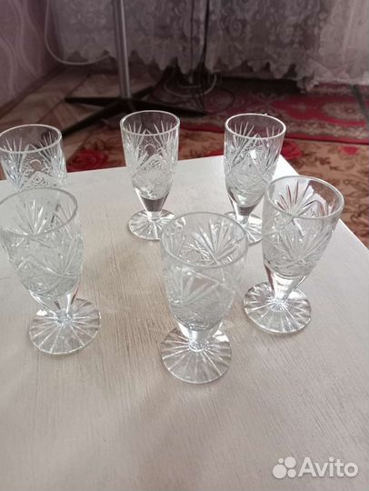 Хрустальные рюмки на ножке СССР