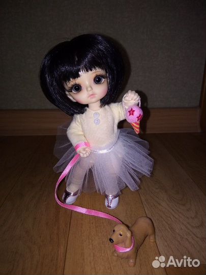 Парик, одежда и туфли для 1/8 бжд