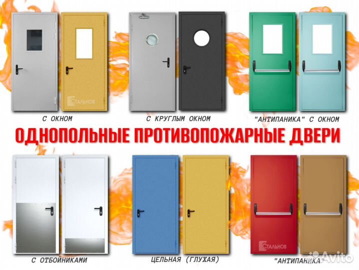 Противопожарная дверь под ключ