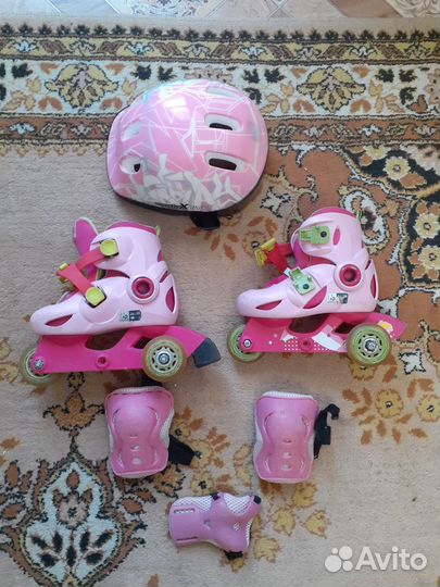 Роликовые коньки детские с защитой