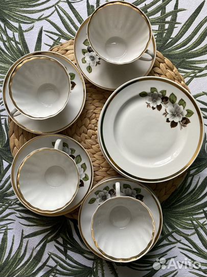 Чайное трио Дулёво (чашка, тарелка, блюдце)