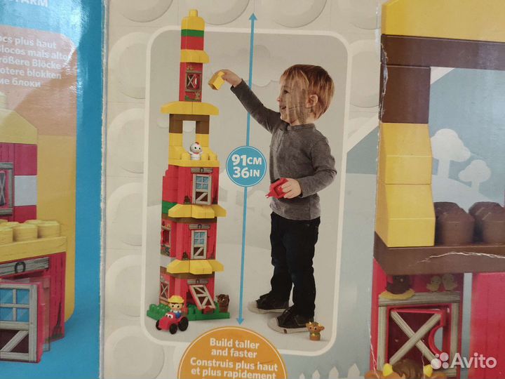 2 конструктора мега блокс сверкающий замок и ферма