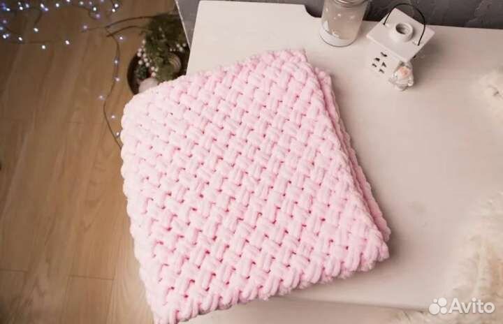 Детский плед из Ализе пуффи на выписку