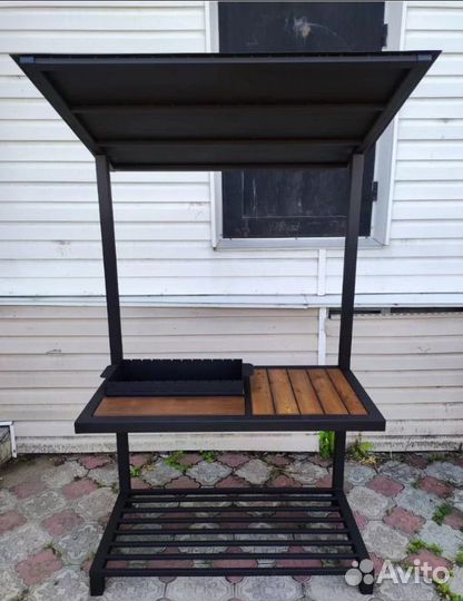 Мангал с крышей лофт