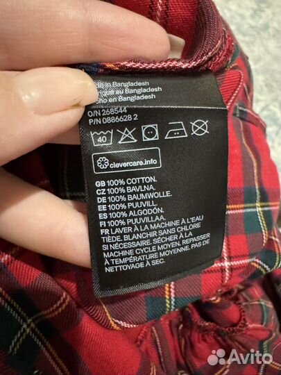 Платье школьное в клеточку hm 8-9 лет 134 рост