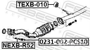 Гайка (10 шт. в упаковке) 0231-002-PCS10 Febest