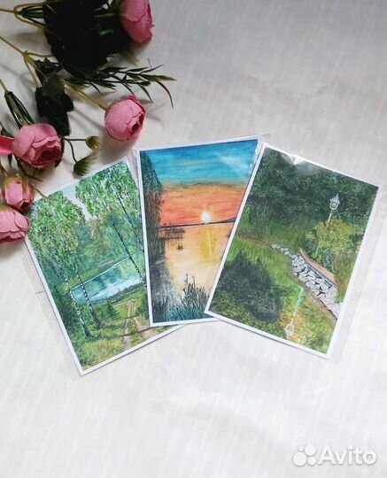Акварельные открытки 