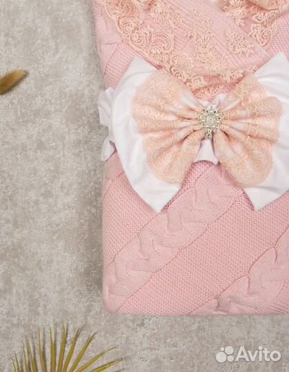 Конверт вязаный на выписку комплект