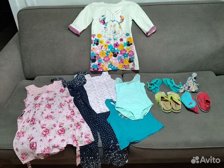 Летняя одежда для девочки 4-5 лет, рр 116, 122