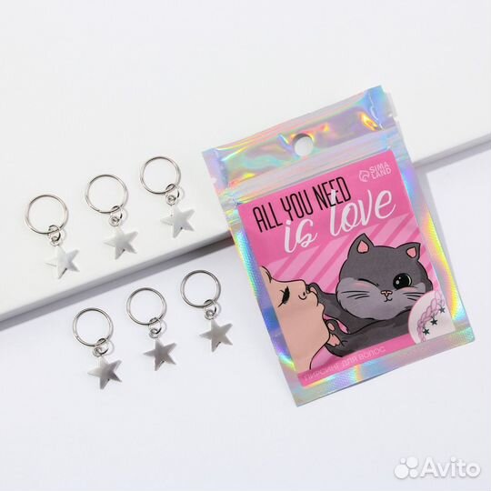 Колечки пирсинг для волос