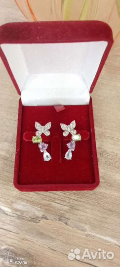 Серьги серебро