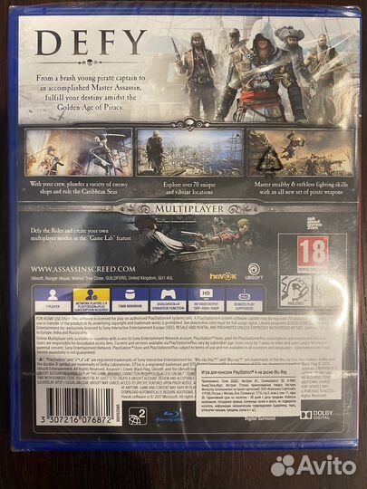 Assassins Creed Black Flag ps4.(новый)