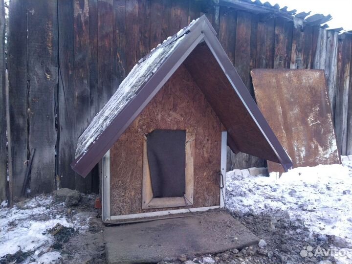 Будка для собаки утепленная с крышей-профлист