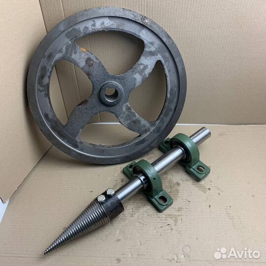 Винтовой дровокол комплект шкив ременная передача