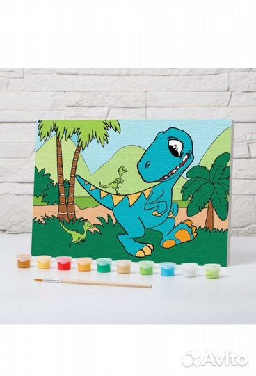 Картина по номерам «Динозавр» 20*30 см