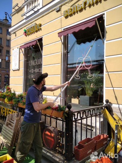 Мойка окон, мытье витрин, окна в коттеджах