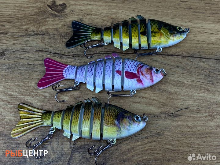 Набор воблеров на хищника : Свимбейт 3 штуки