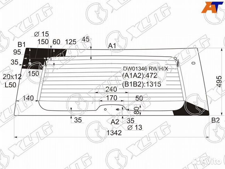 Стекло заднее Jeep Grand Cherokee WJ