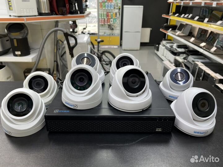 Видеонаблюдение 8 камер 2мп + регистратор