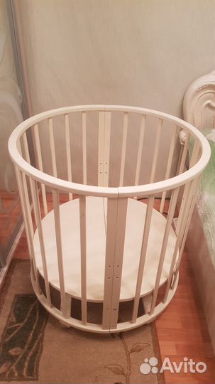 Кроватка Папа Карло 1/6(трансформер) +к-т 2 матрас