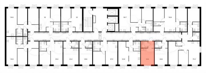 Квартира-студия, 19,7 м², 10/25 эт.