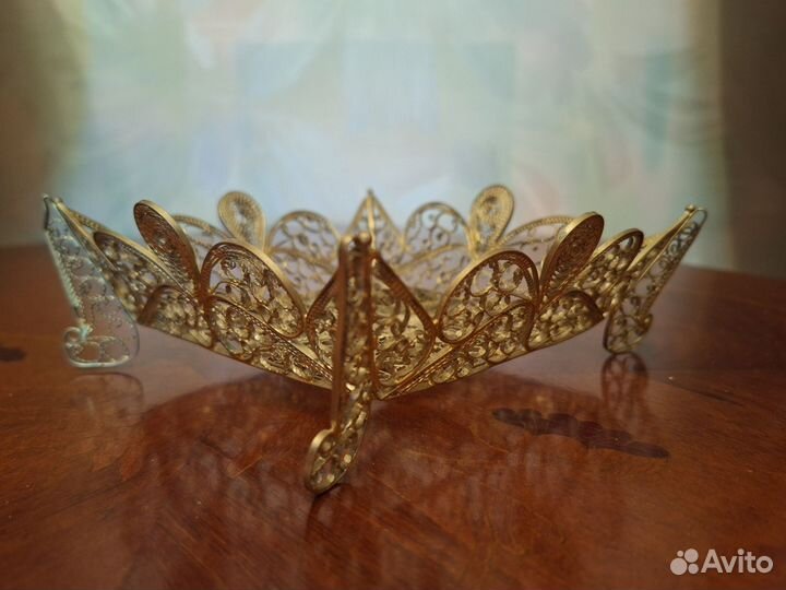 Конфетница, мелочница ажурная металлическая