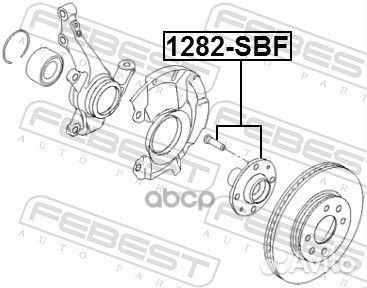 Ступица колеса перед прав/лев 1282SBF Febest